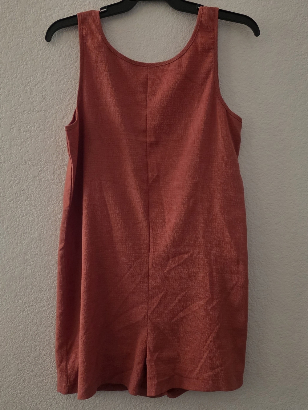 SHEIN Rust-Coral Sleeveless Short Jumper